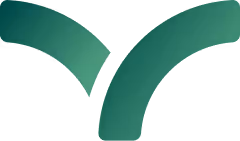 Green stylized letter V or check mark with rounded edges on black background.
