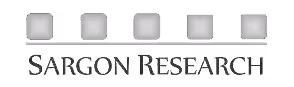 Sargon Research logo with five square shapes above the company name in uppercase letters.
