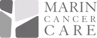 Black and white Marin Cancer Care logo with mountain and wave design.